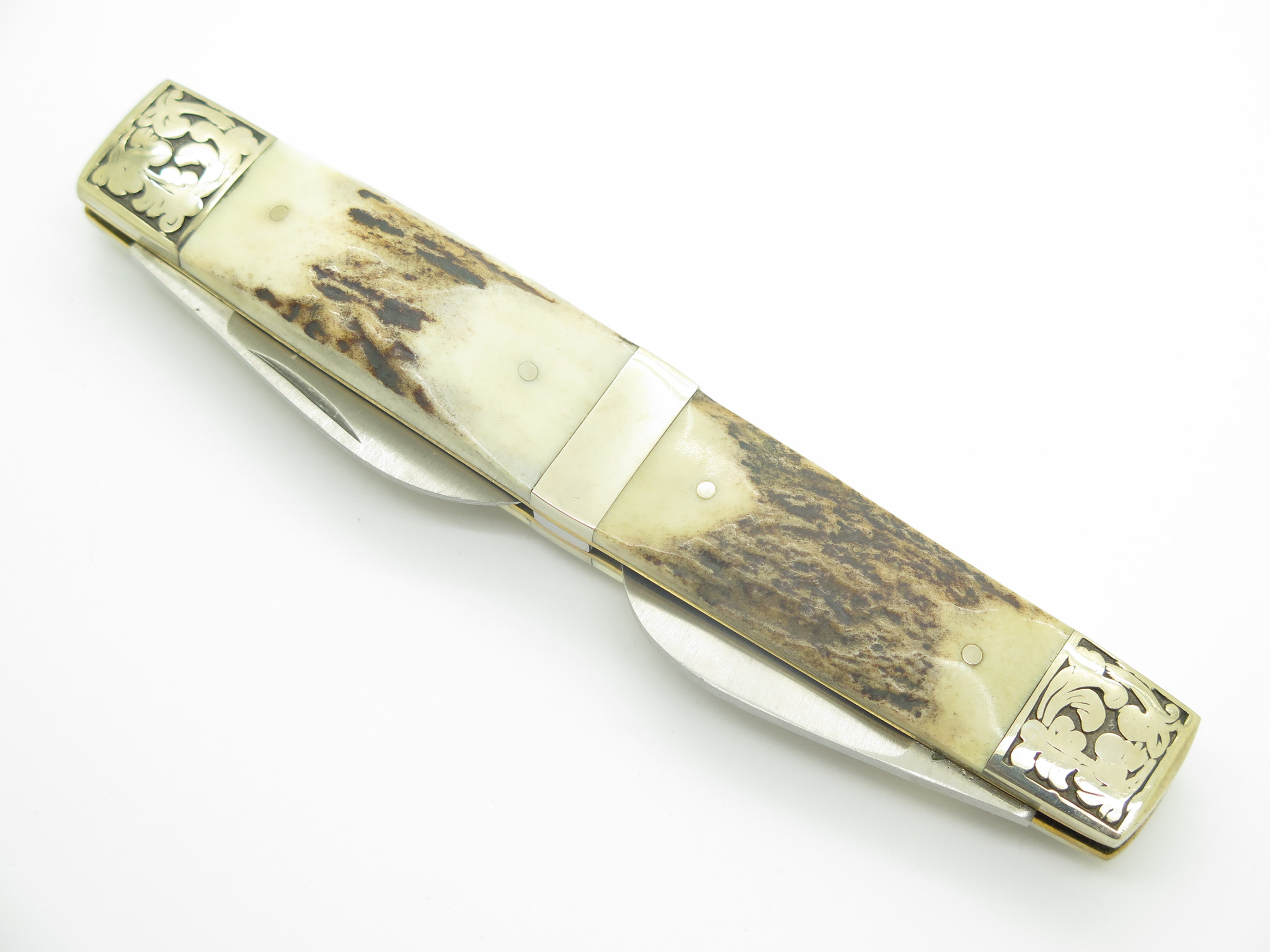 Vtg '80s United Cutlery UC427 Scrolled Whittler Stag Handle