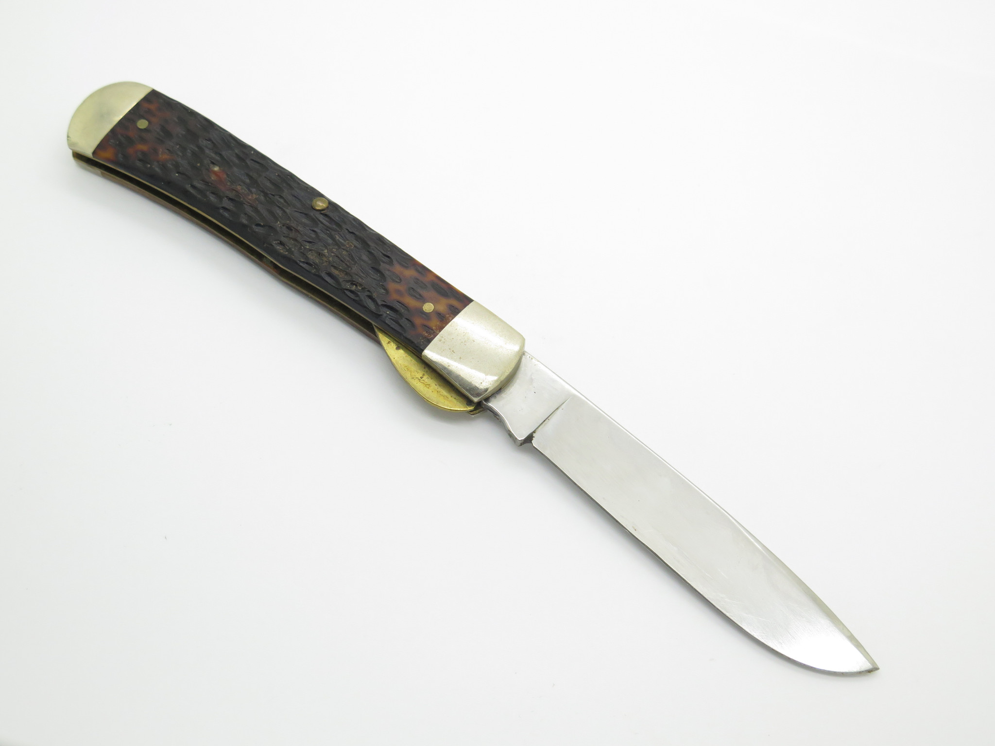 Vintage Western S-693 USA Trapper Linerlock Delrin Handle Folding ...
