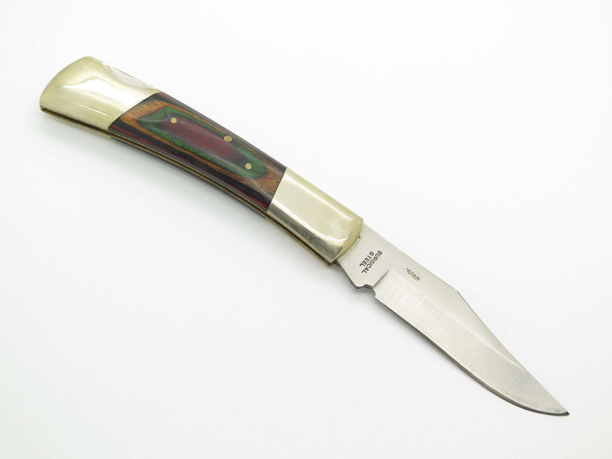 Vintage '80s Frost Cutlery Seki Japan Barracuda Wood Handle