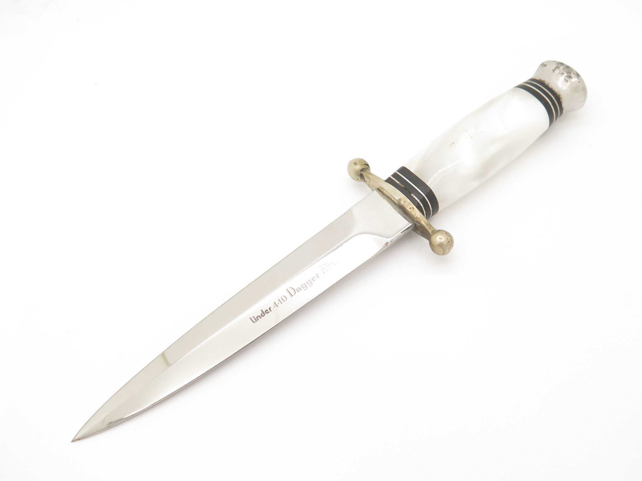 Vintage Linder Solingen Germany Perlex Handle Fixed Blade Dagger