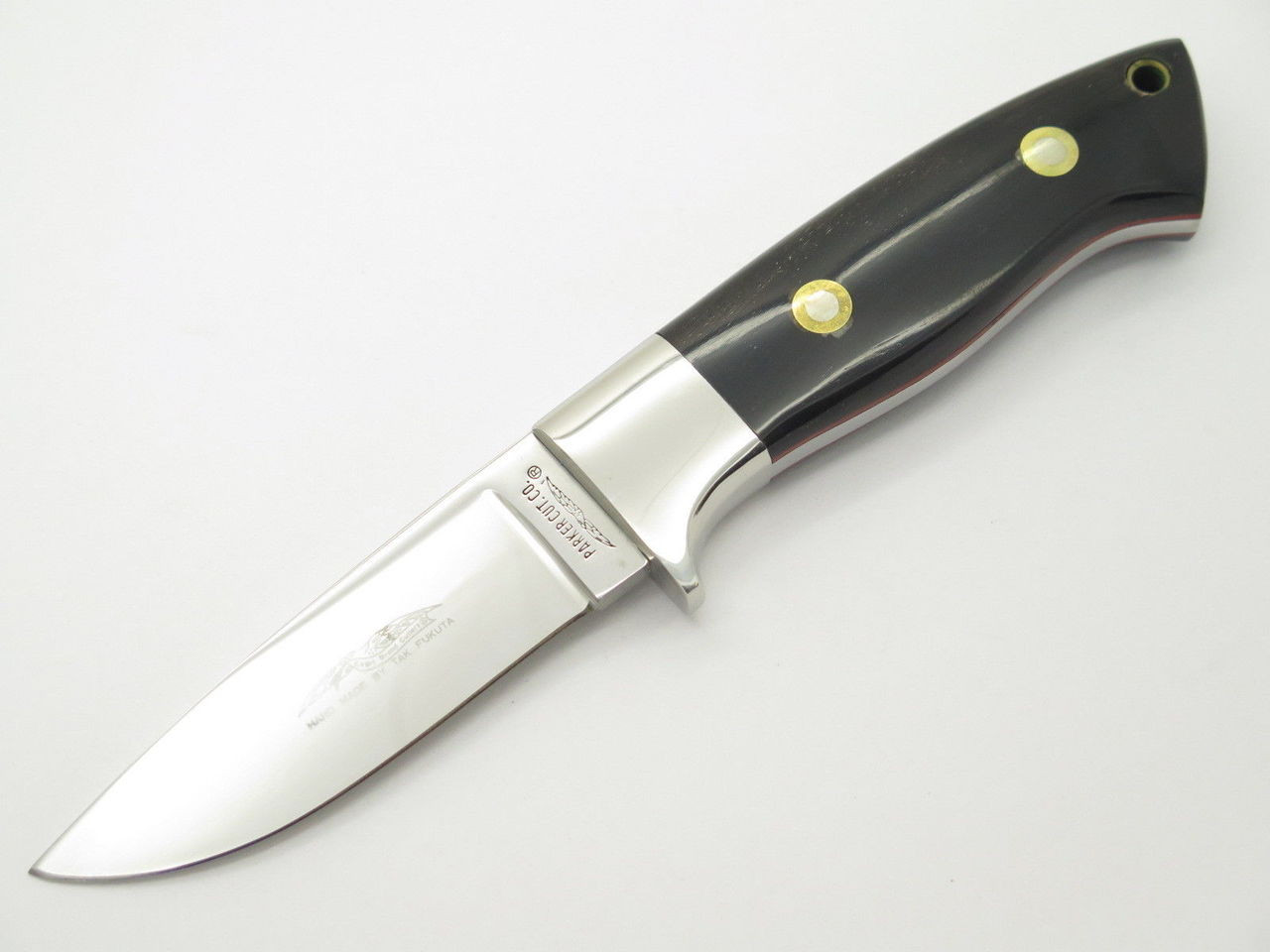 Vtg Parker Cut Co Tak Fukuta Seki Custom Buffalo Horn Fixed