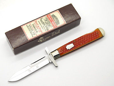 1994 Queen 04191l Classic Cheetah Style Swing Guard Folding Knife