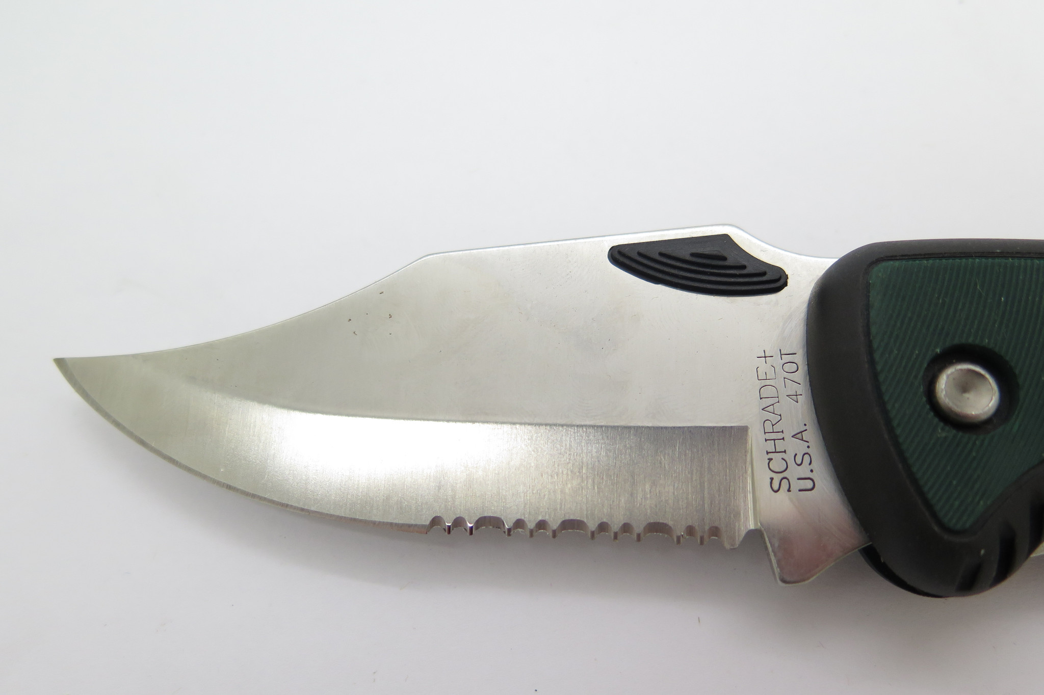 Vtg Schrade Old Timer USA 47OT Beast Green Handle Linerlock