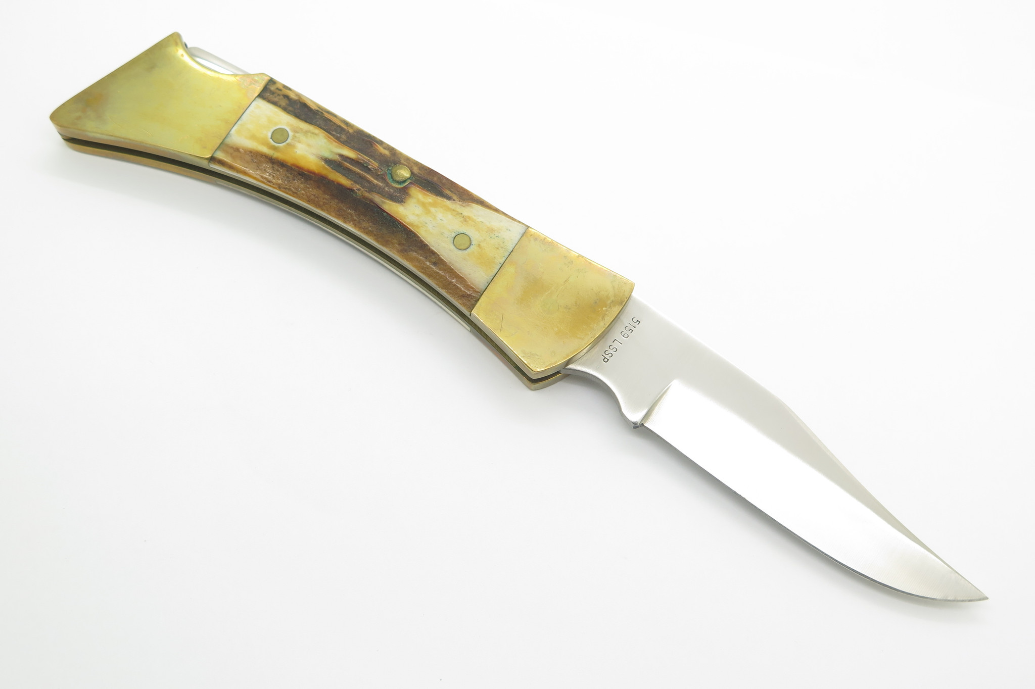 Vintage 1980 Case XX 5159 Stag Hammerhead Folding Hunter Knife