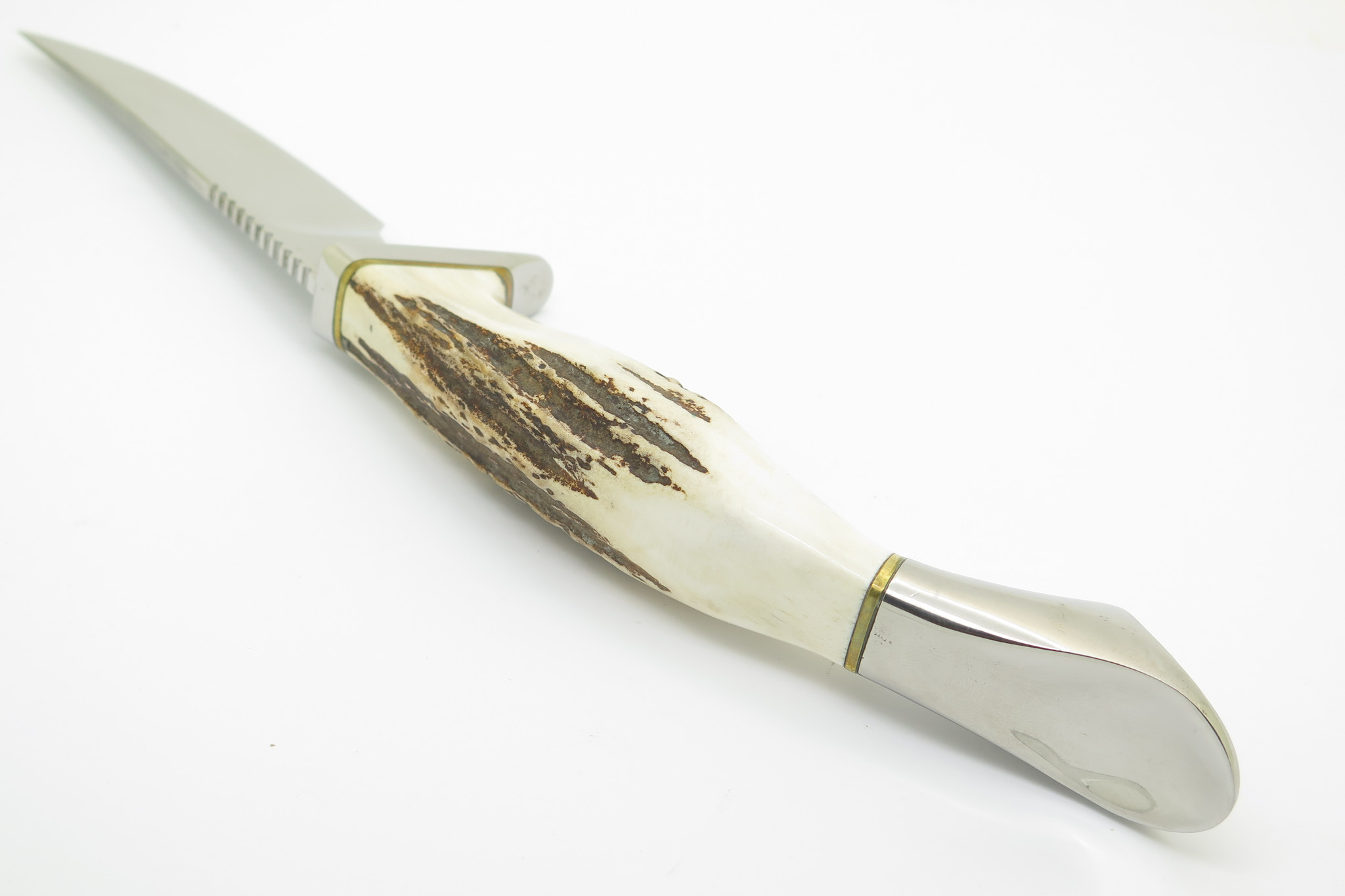Vintage Eddie Bauer 450 by Gerber USA Stag Fixed Hunting Fishing 