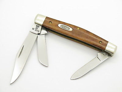 1989 Case XX 7344 Stockman Folding Pocket Knife Curly Maple Handle