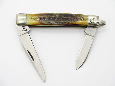 ミニケース Vtg 1980 Case XX 52033 Stag Small Serpentine Stockman Folding