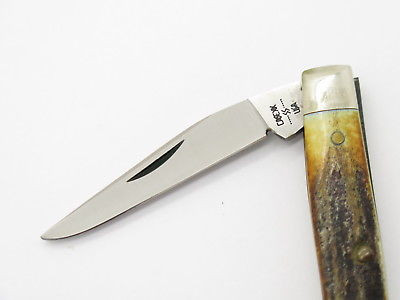 Vtg 1980 Case XX 52033 Stag Small Serpentine Stockman Folding