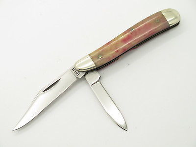 Vintage 1980 Case XX 6220 Red Appaloosa Bone Peanut Folding Pocket