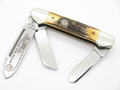 Vintage 1986 Case XX 5394 NKCA Stag 3 Blade Folding Gunboat Canoe Pocket Knife ePrague, LLC