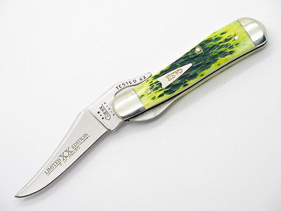 2002 Limited Case XX 61953 Lemon Lime Bone Russlock Folding Pocket