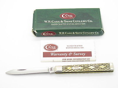 2005 Case XX 6185 Snake Skin Etched Bone Doctor Folding Pocket
