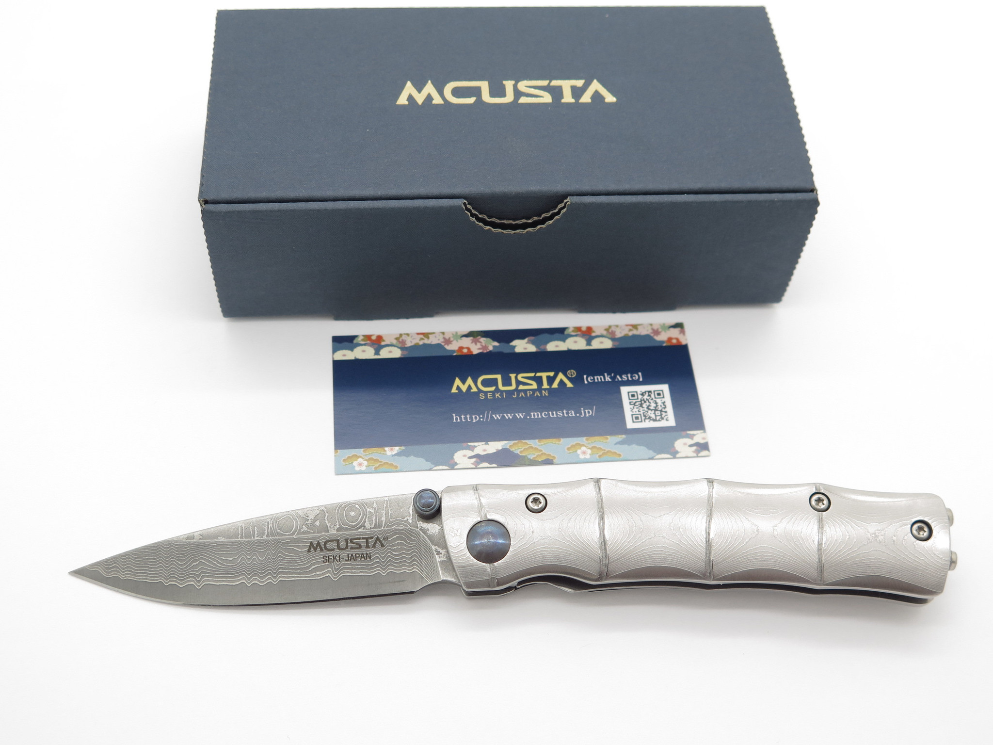 切手8 Mcusta Seki Japan Take MC-33D VG-10 Damascus Bamboo Small Folding