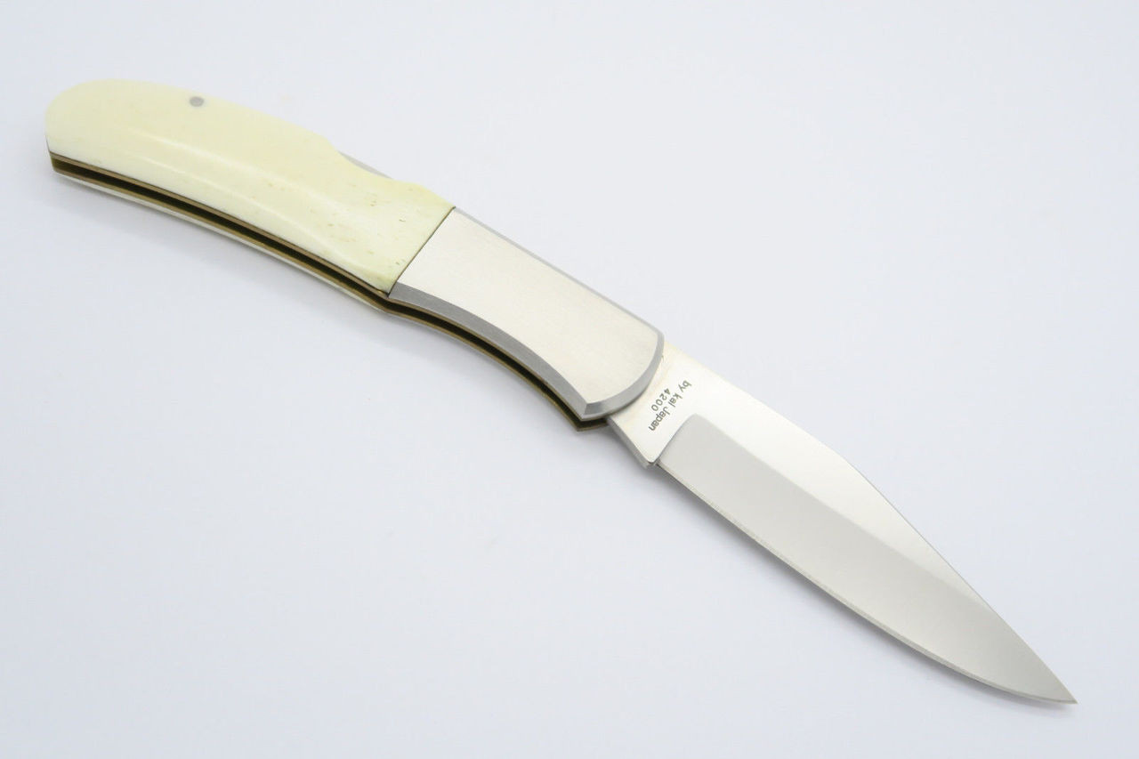 希少　ギズモ　Manufacturas Quiron,s.a. ヴィンテージ Vintage Kershaw Kai 4200 Seki Japan Karst Bear Scrimshaw Folding