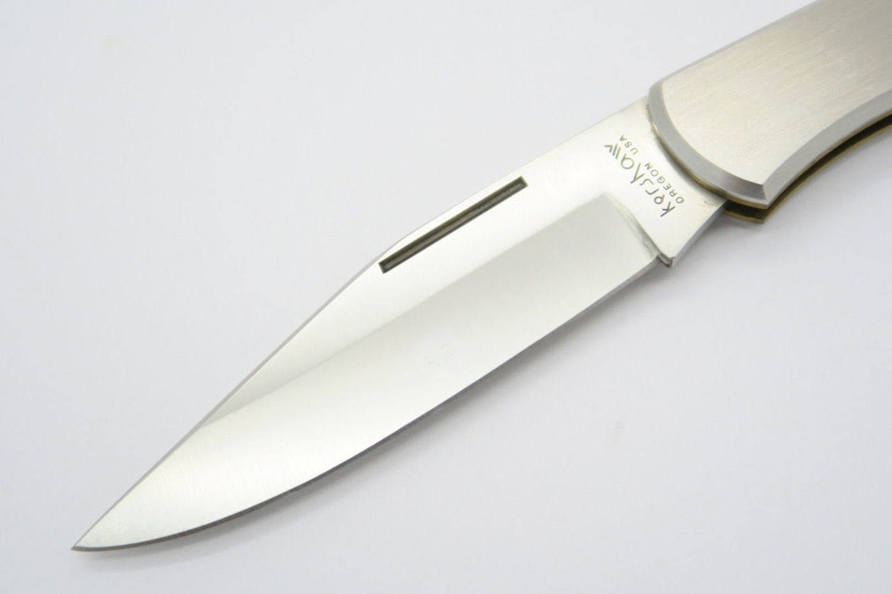 Vtg Kershaw Kai 4200 Seki Japan Cheetah Scrimshaw Folding Pocket