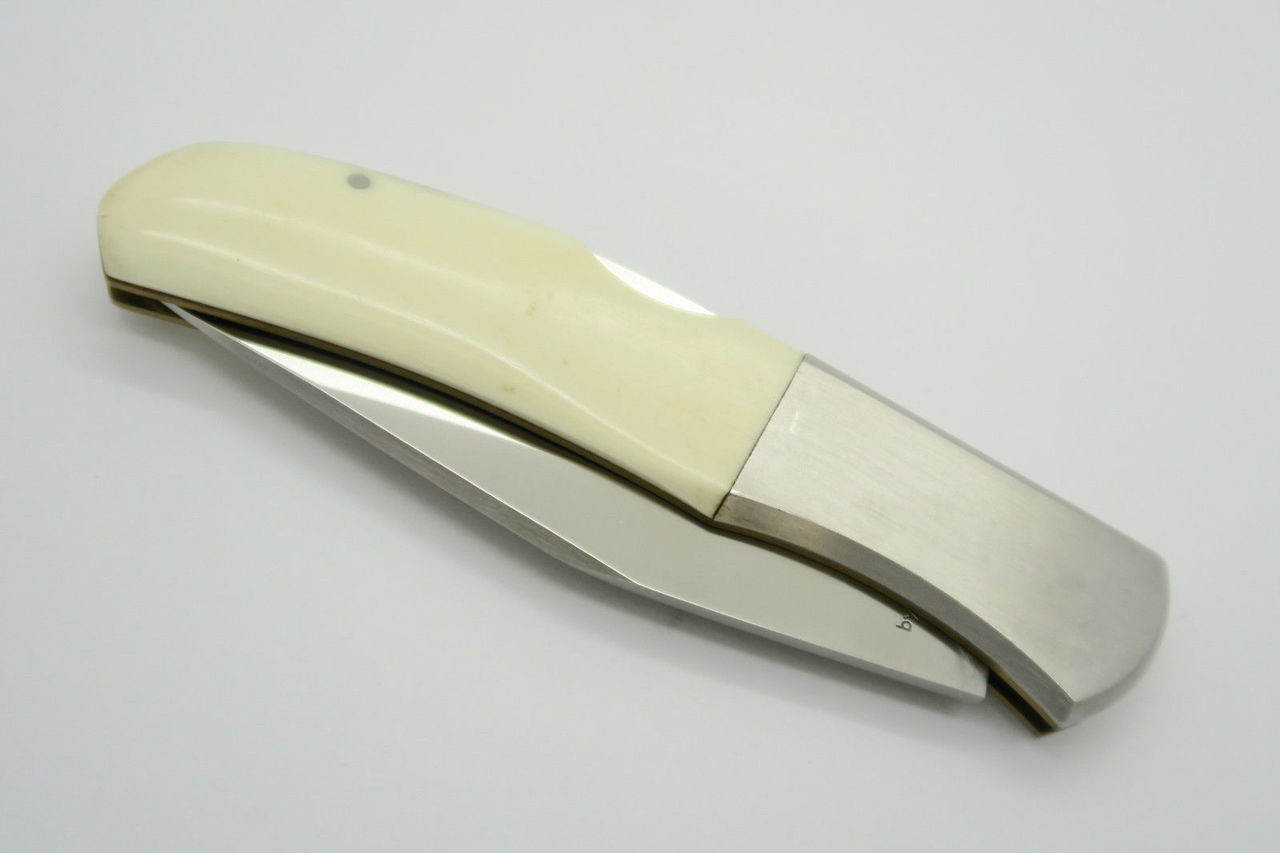 Vintage Kershaw Kai 4200 Seki Japan Cheetah Scrimshaw Lockback