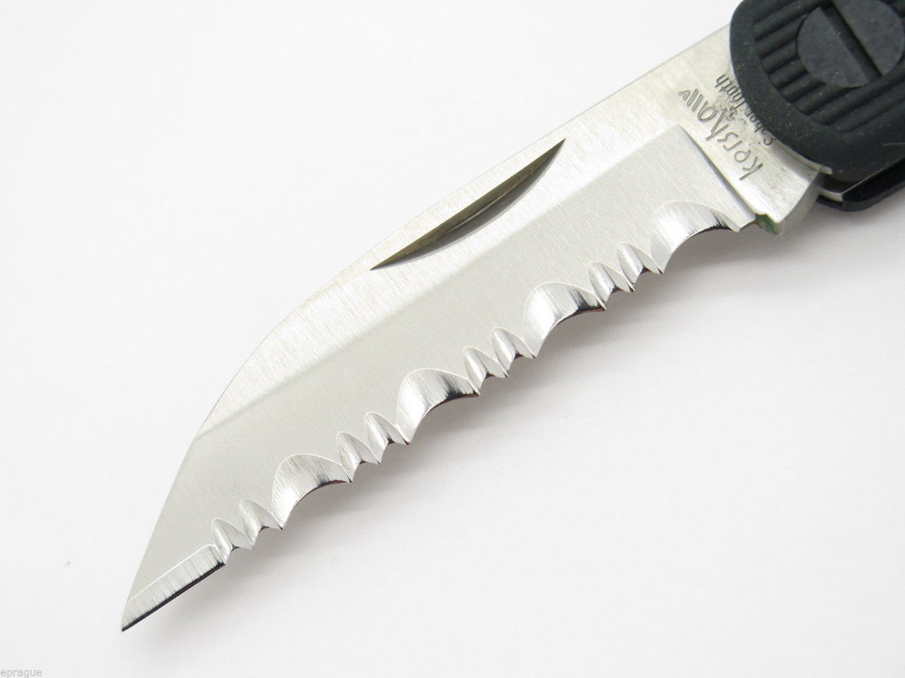 Vtg Kershaw Kai Japan 3000 St Saber Tooth Serrated Folding