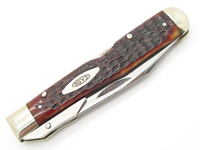 Vtg 1970 Case XX 6111 1/2 Bone Cheetah Swing Guard Folding