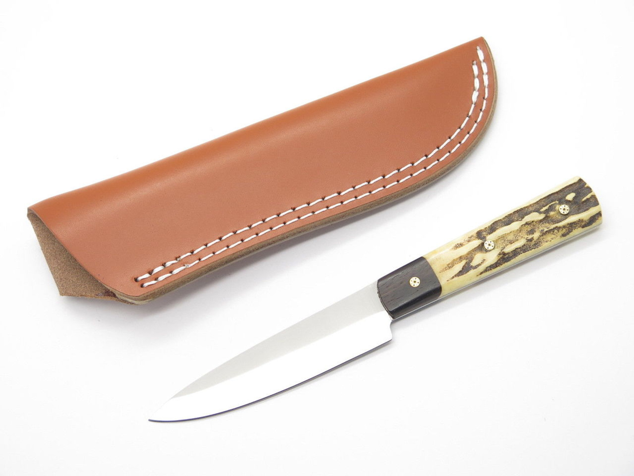 Authentic Custom Bone Handle or Curly Maple Green River Knife w/sheath