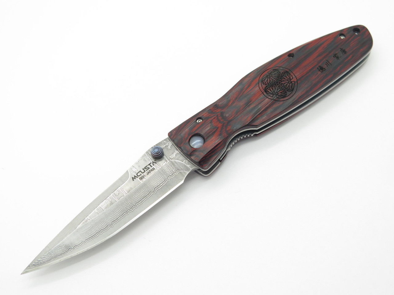 Mcusta Seki Japan Leyasu MC-183D Red Shogun VG-10 Damascus Folding