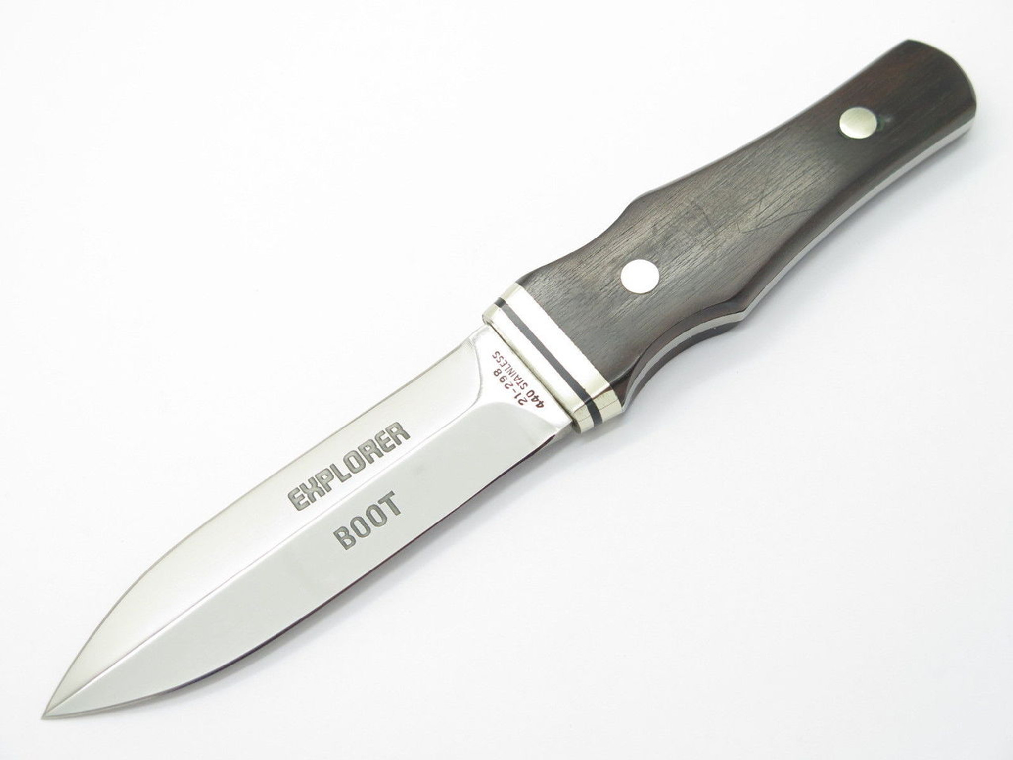 Vtg Explorer 21-298 Large Stainless Fixed Blade Dagger Boot