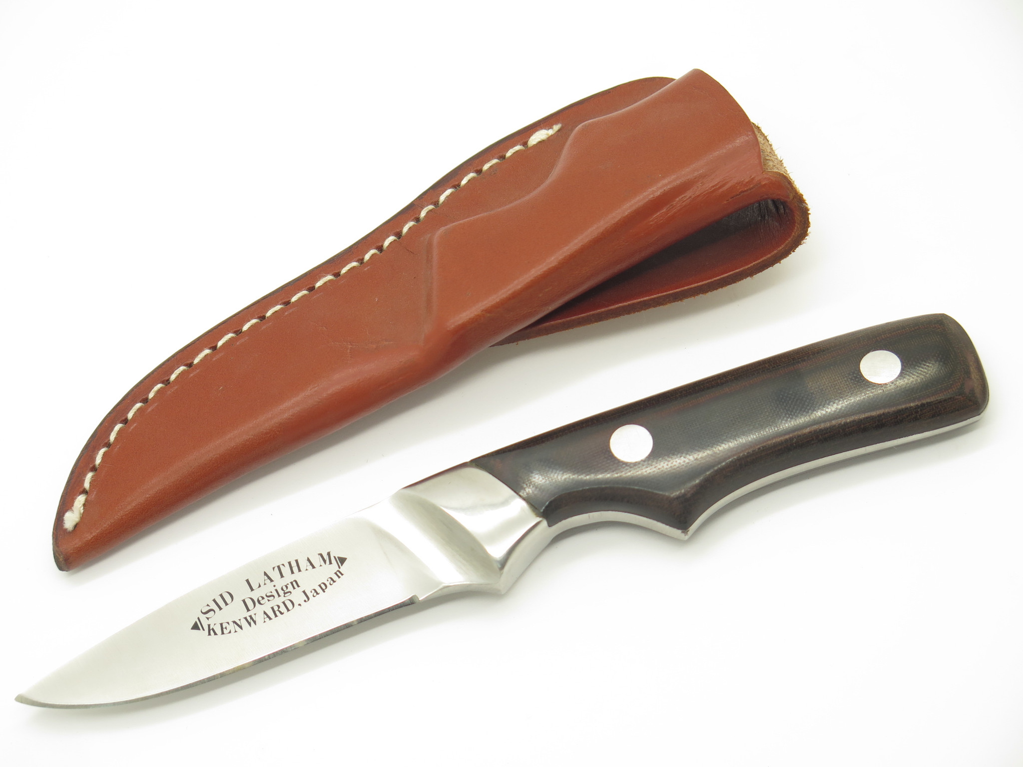 Vtg 1970s Kenward Sid Latham Seki Japan Custom AUS-10 Fixed Blade