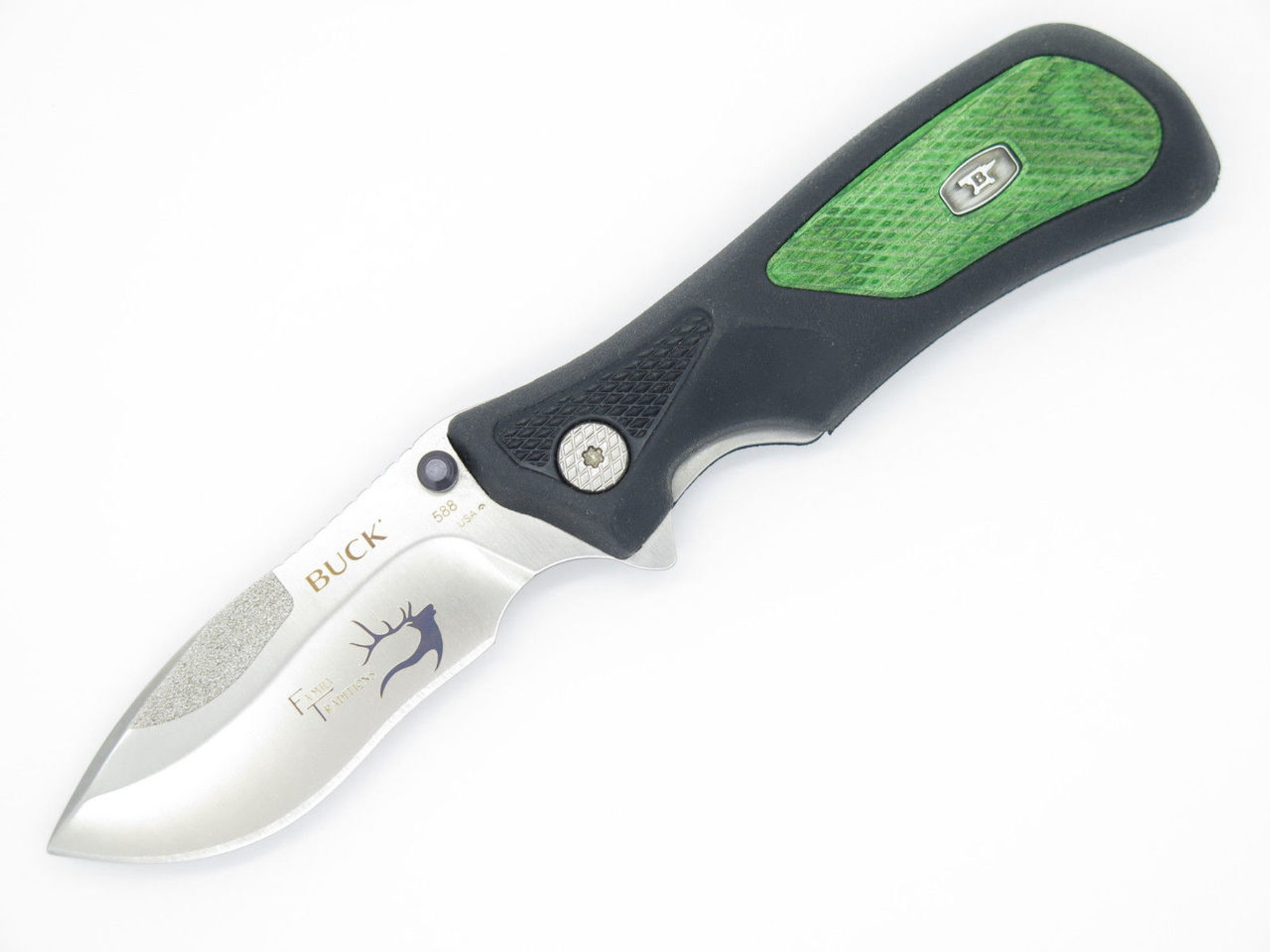 Buck 588 588GRSHH 598 S30V Green Ergo Folding Hunter Adrenaline