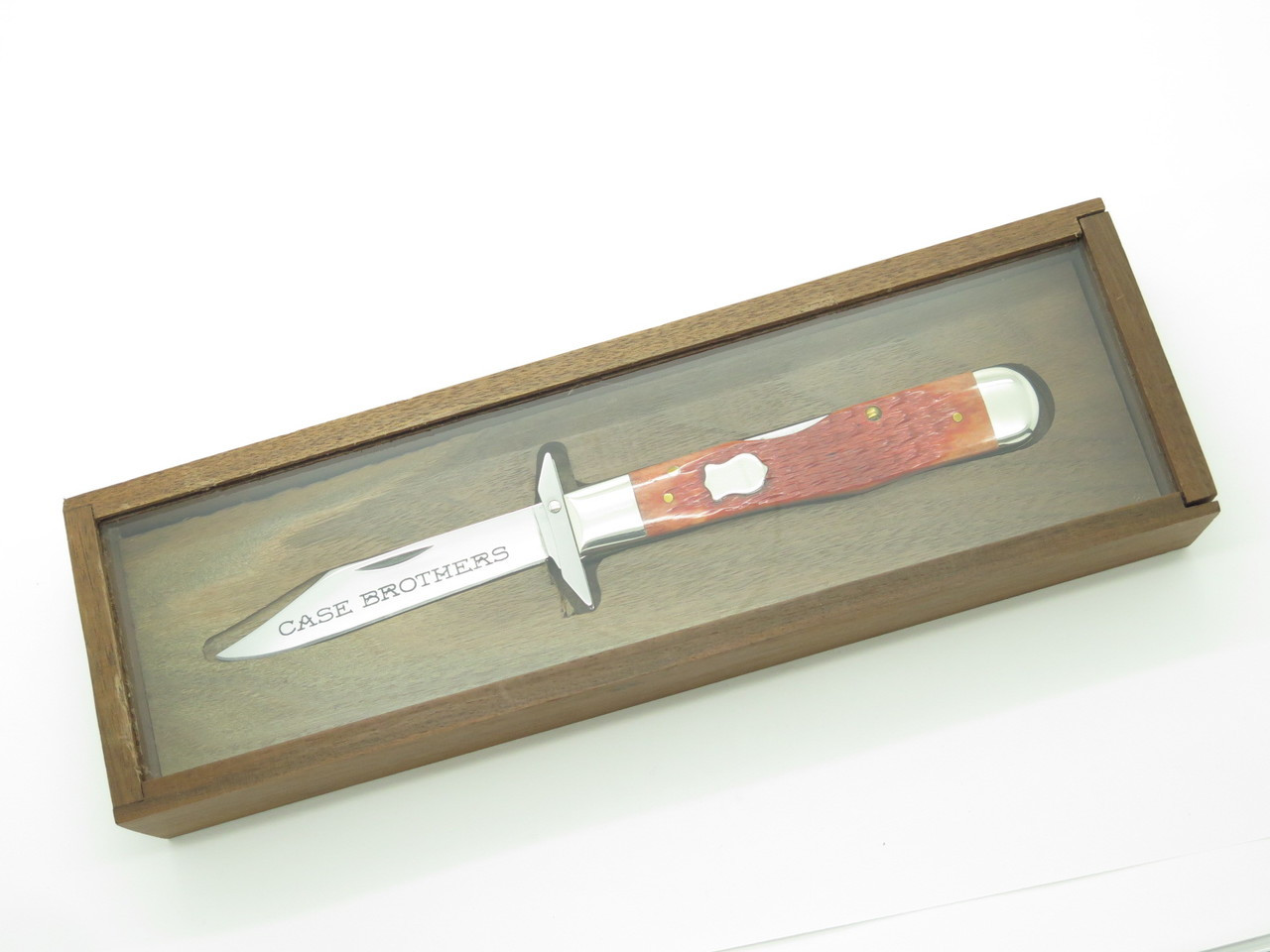 Case XX Cheetah 5111 6111 1/2 Folding Pocket Knife Box Walnut Wood