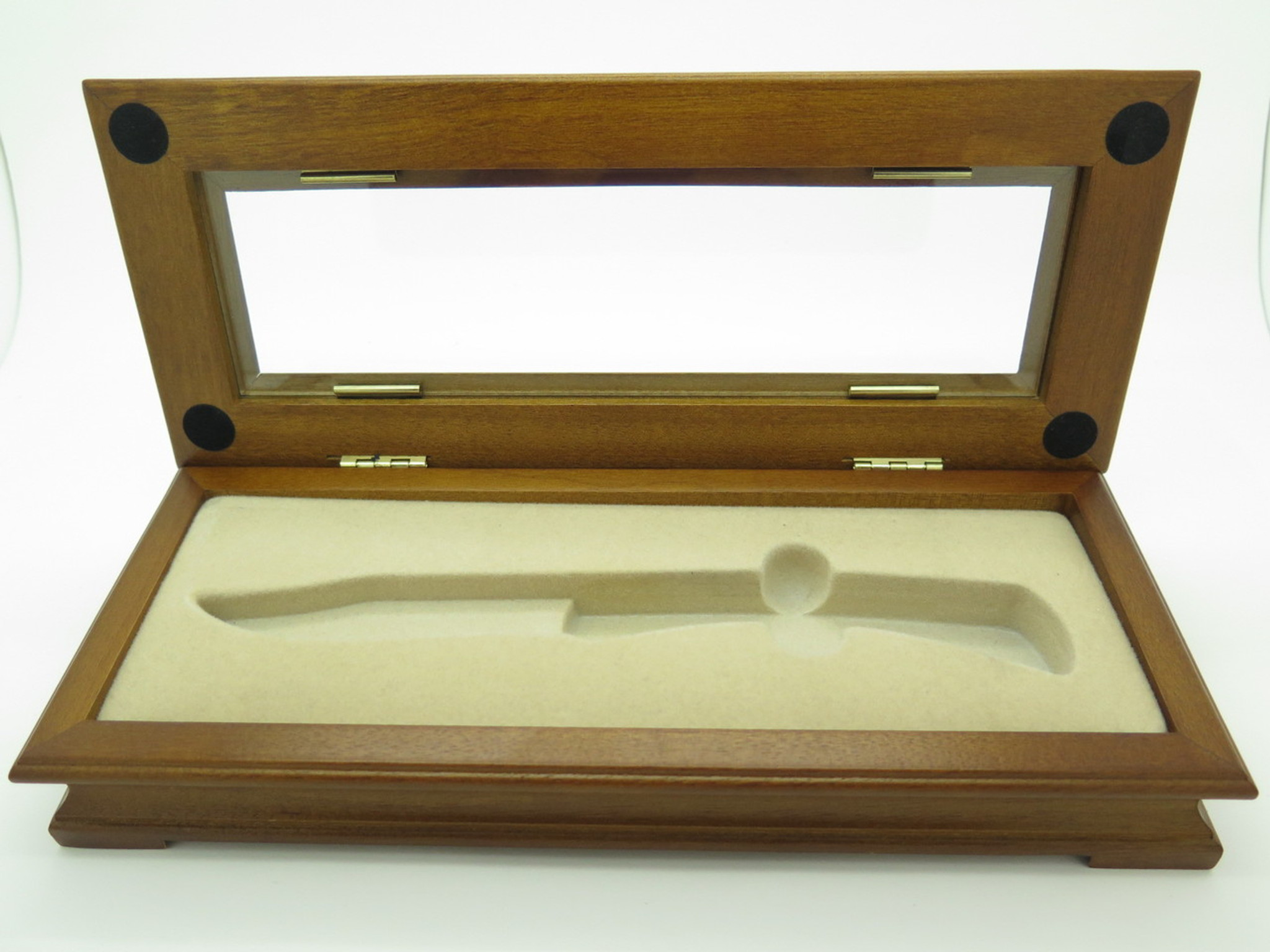 Buck Glass Top Wood Display Case For Buck 110 111 Folding Hunter Knife ePrague, LLC