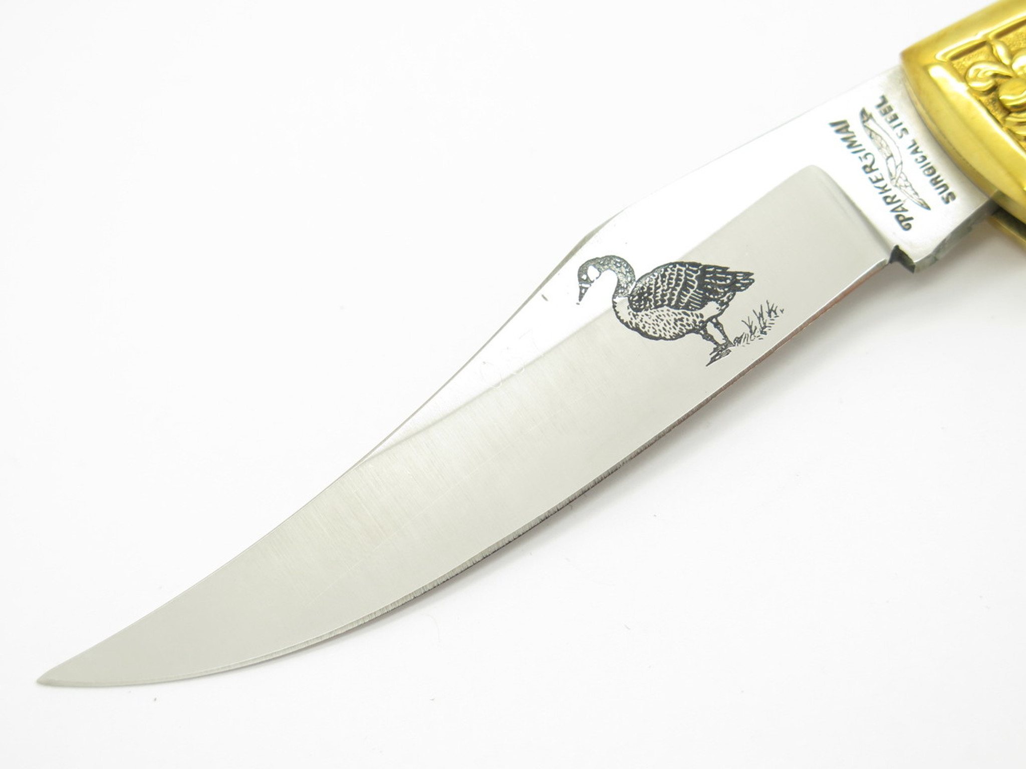 Vtg Parker Imai KF-541 Seki Japan Wildlife Goose Bone Stag