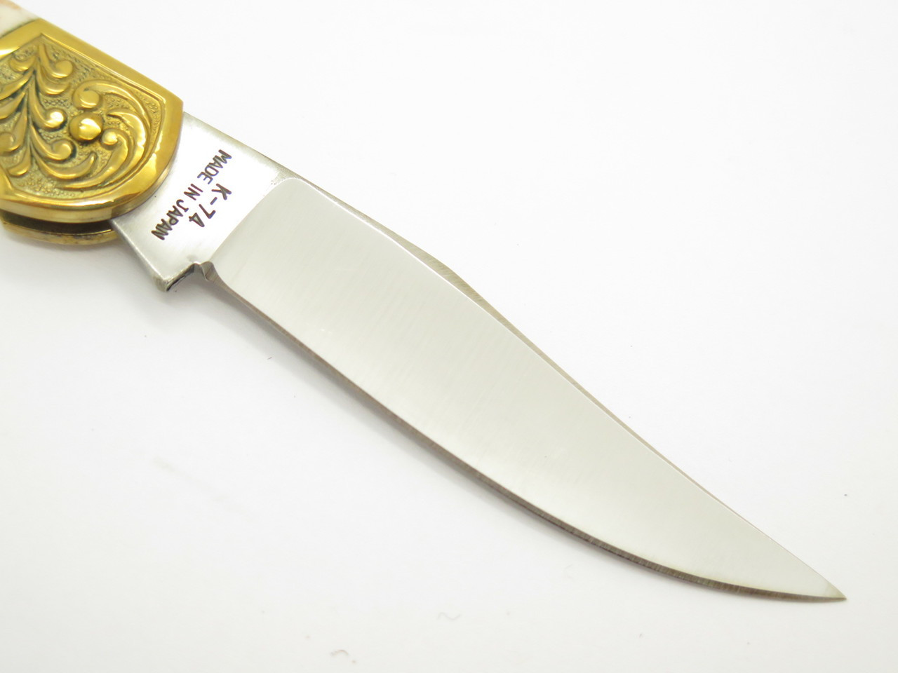 Vtg Parker Imai KF-74 Seki Japan Wildlife Duck Bone Stag Folding