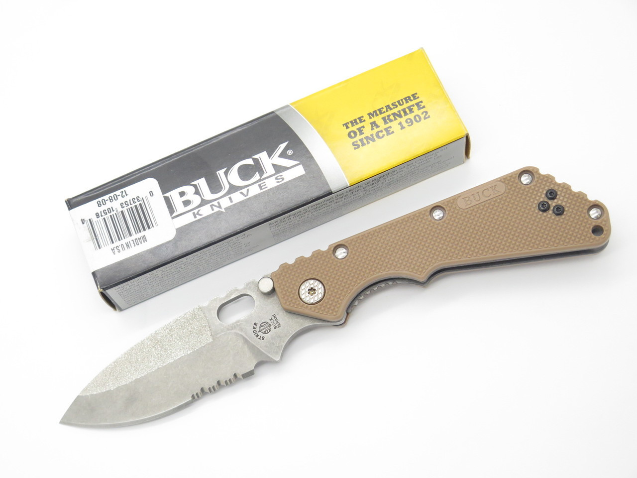 Buck 889 0889BO Tarani Strider Desert Tan ATS-34 Folding Buck 889 0889BO Tarani Strider Desert Tan ATS-34 Folding
