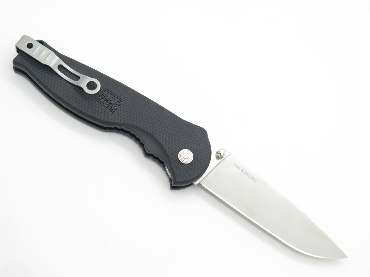 Vtg SOG Specialty Flash II Seki Japan Assisted AUS-8 Black Folding