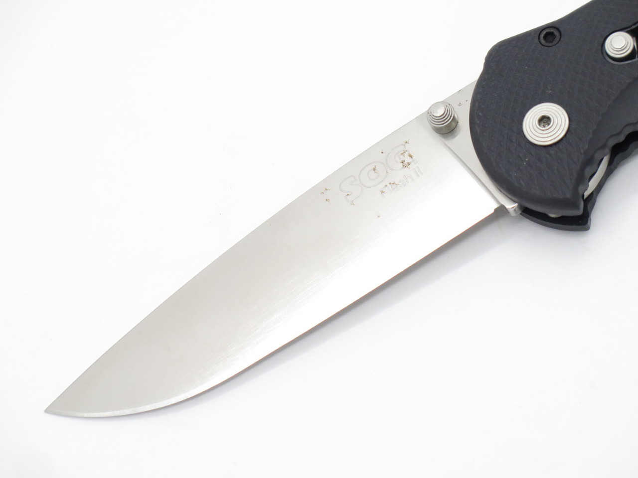 Vtg SOG Specialty Flash II Seki Japan Assisted AUS-8 Black Folding