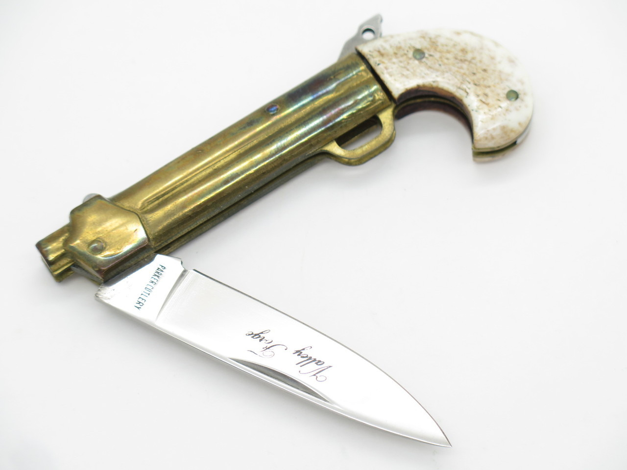 Vtg Parker Seki Japan Valley Forge Figural Flintlock Pistol Knife