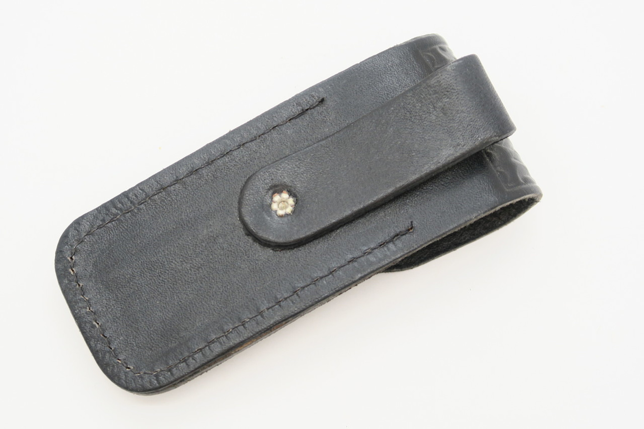 Vtg Parker Imai Japan Black Leather Folding Hunter Lockback Pocket ...