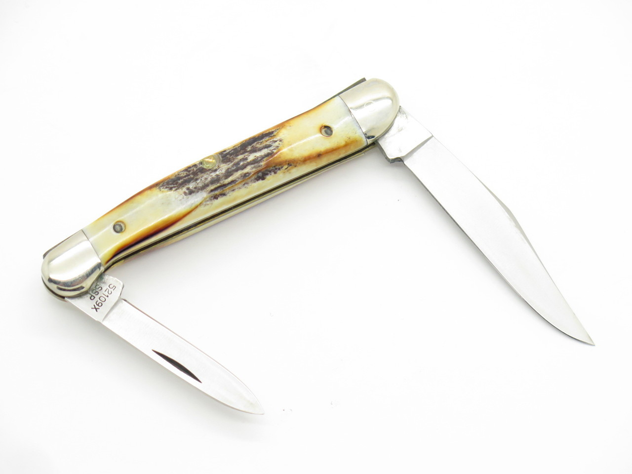 Vtg Case XX 1980 75th Anniversary 52109X Copperhead Stag Folding