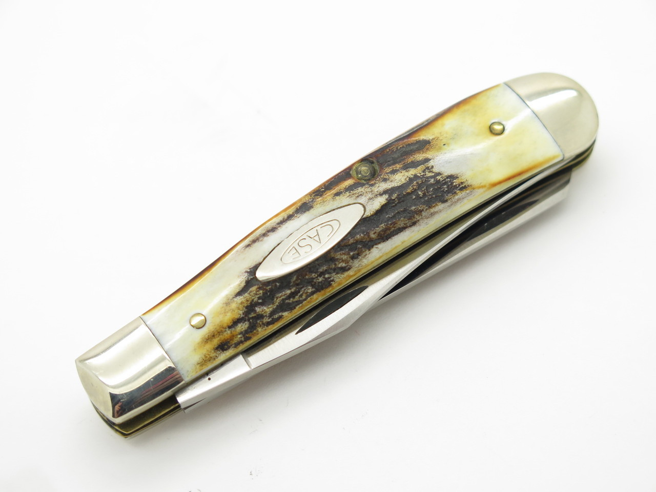 Vtg Case XX 1980 75th Anniversary 5207 Stag Mini Trapper Folding