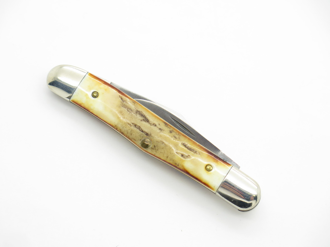 Vtg 1980 Case XX 5208 75th Anniversary Stag Half Whittler Folding