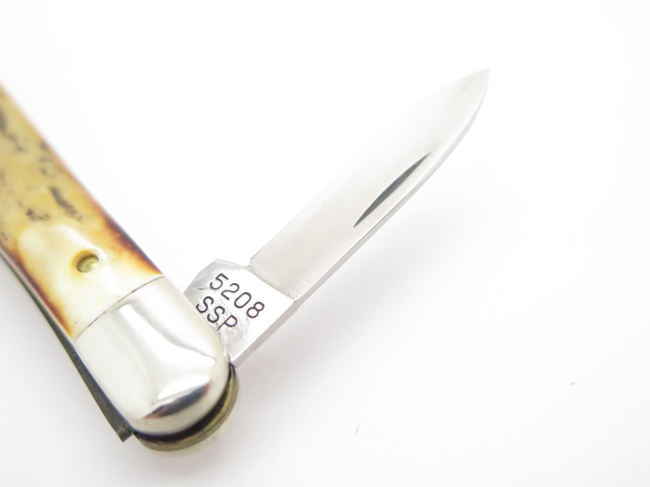 Vtg 1980 Case XX 5208 75th Anniversary Stag Half Whittler Folding