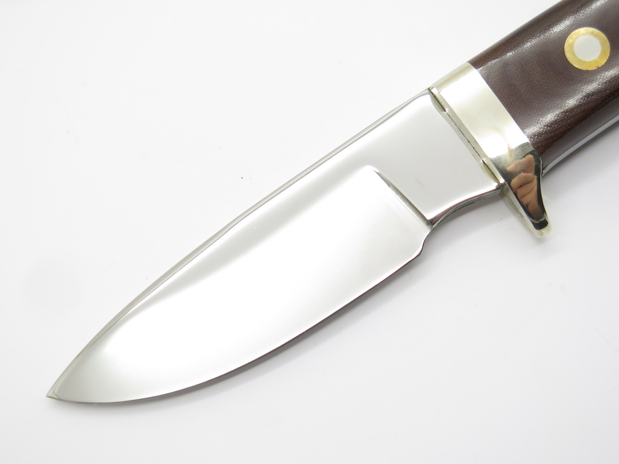 Vtg Khyber Kabar 2650 Etch Seki Japan Micarta AUS-6A Fixed Blade