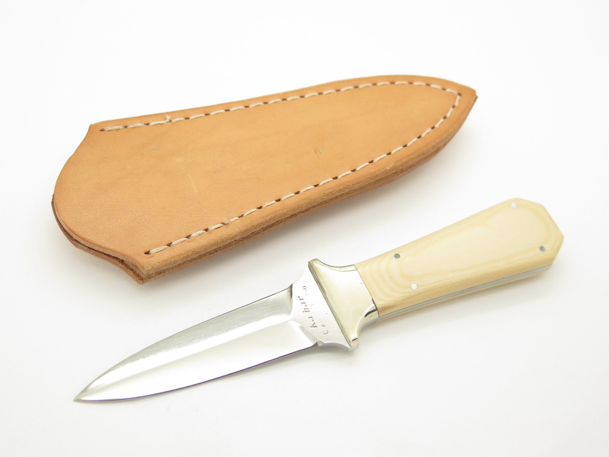 Vtg 1980 Ka-bar 2751 Seki Japan Small Micarta Dagger Fixed Blade