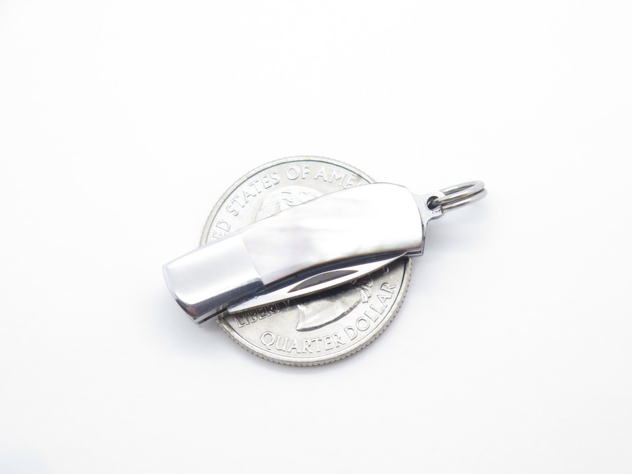 Inagaki Seki Japan Miniature Keychain Mini Jewelry Black MOP