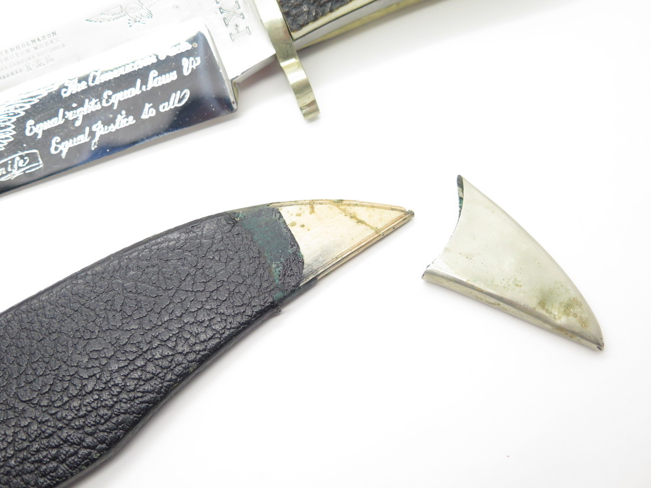 Vtg IXL Geo Wostenholm & Son California Knife Stag Fixed Blade