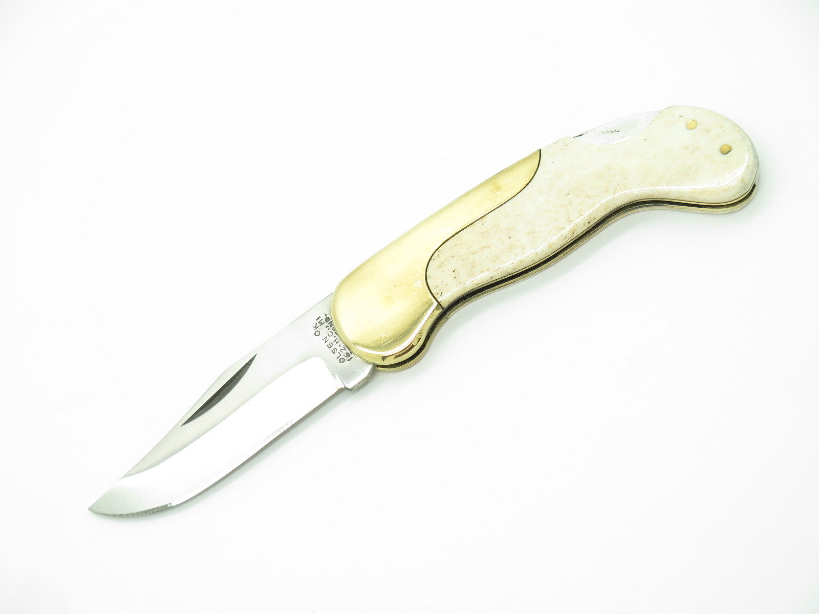 Vtg Olsen OK 162 Lil Brassy Seizo Imai Seki Japan Folding Lockback
