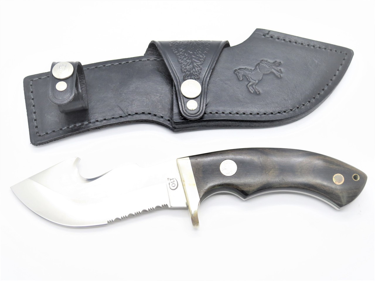 Vtg Colt CT7 B Serengeti Seki Japan Guthook Skinner Fixed Blade