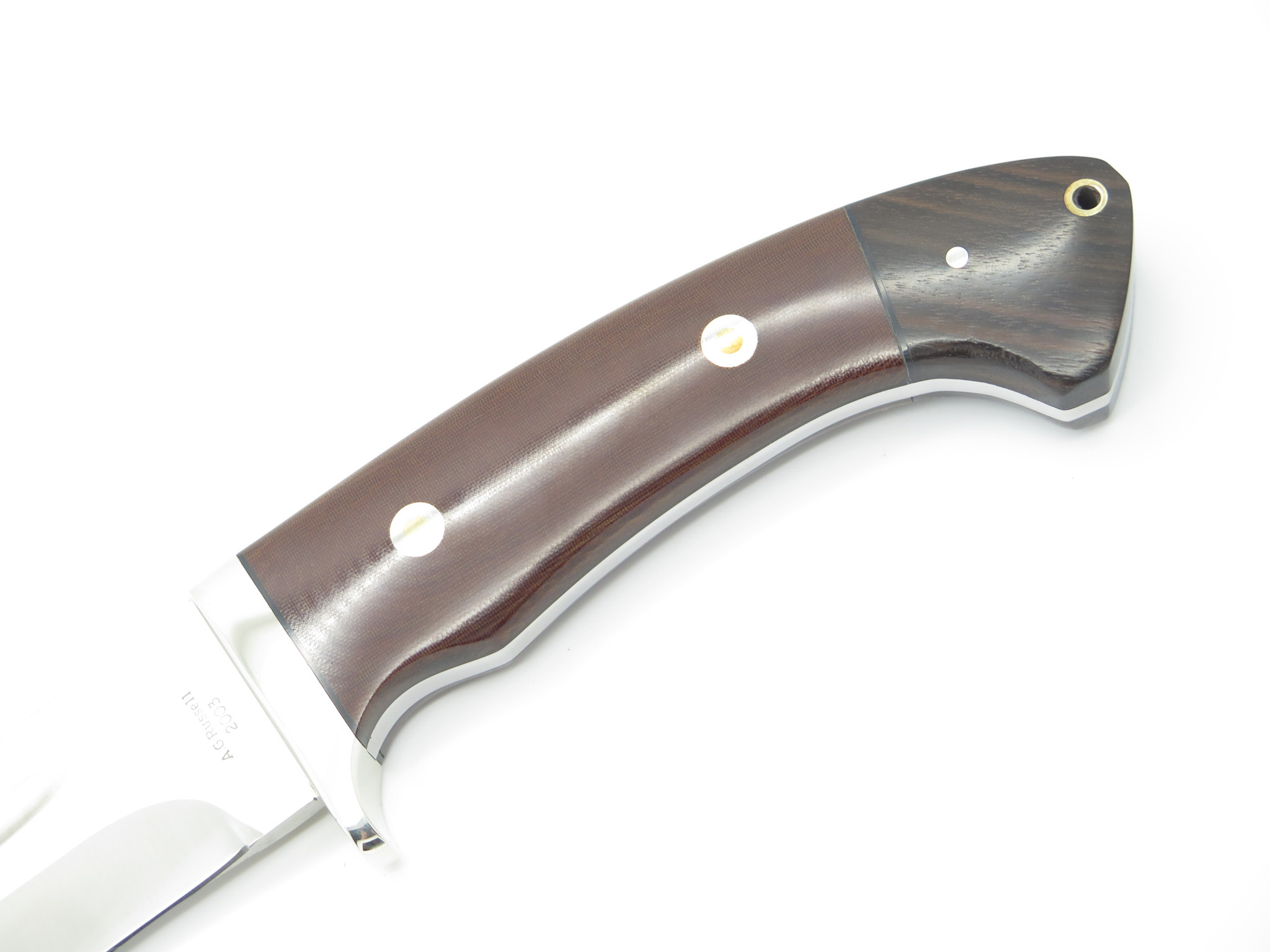 三協オート　ホーク用　八木スペシャル無地 AG Russell 2003 Seki Japan AUS-8 Micarta Fixed Machete Bowie Camp