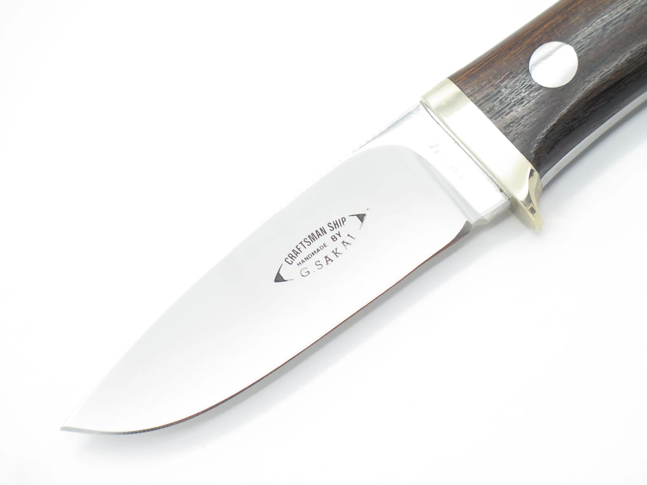 Vtg G. Sakai Custom Seki Japan ATS-34 Fixed Blade Hunting Knife