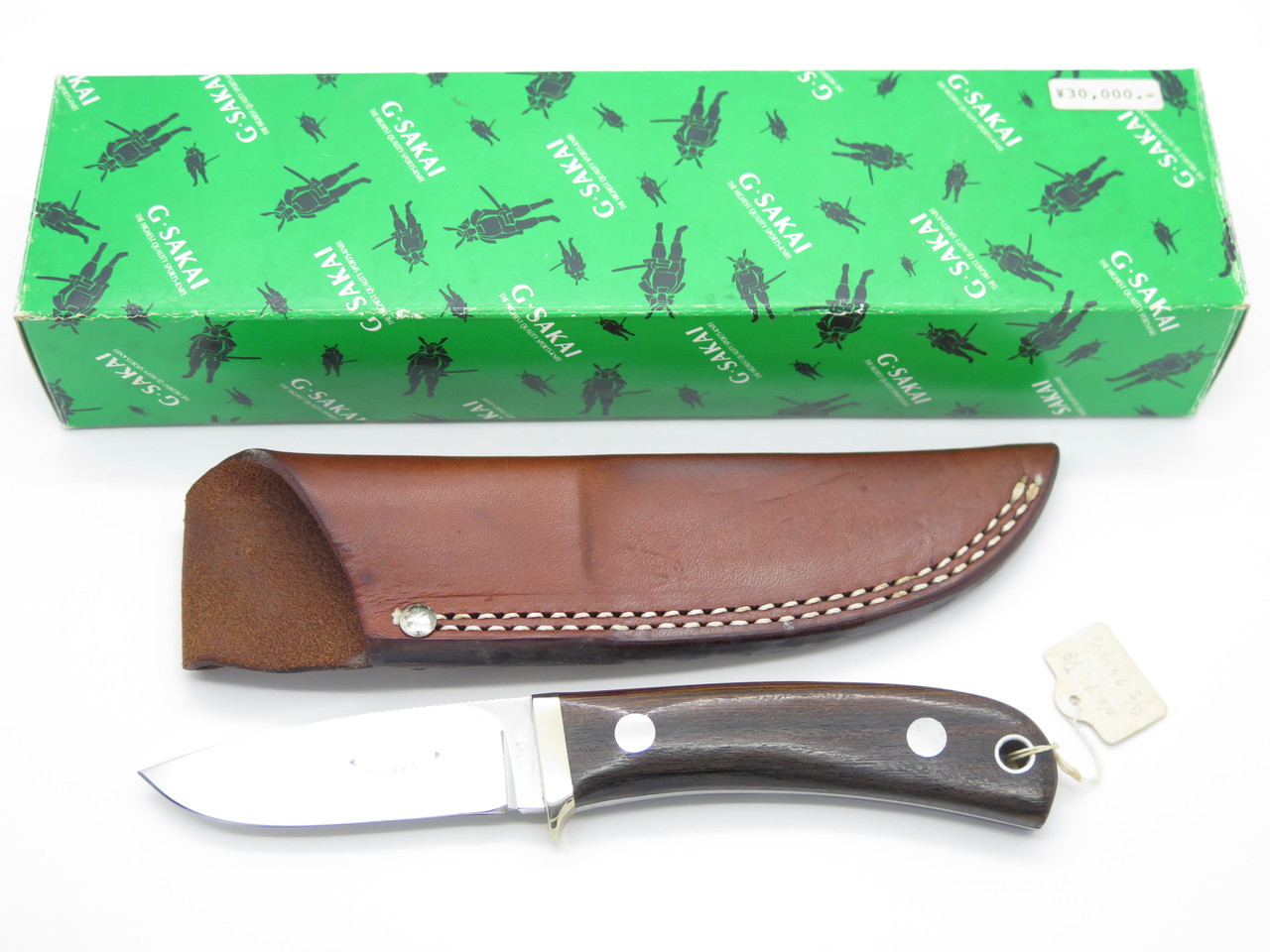 Vtg G. Sakai Custom Seki Japan ATS-34 Fixed Blade Hunting Knife