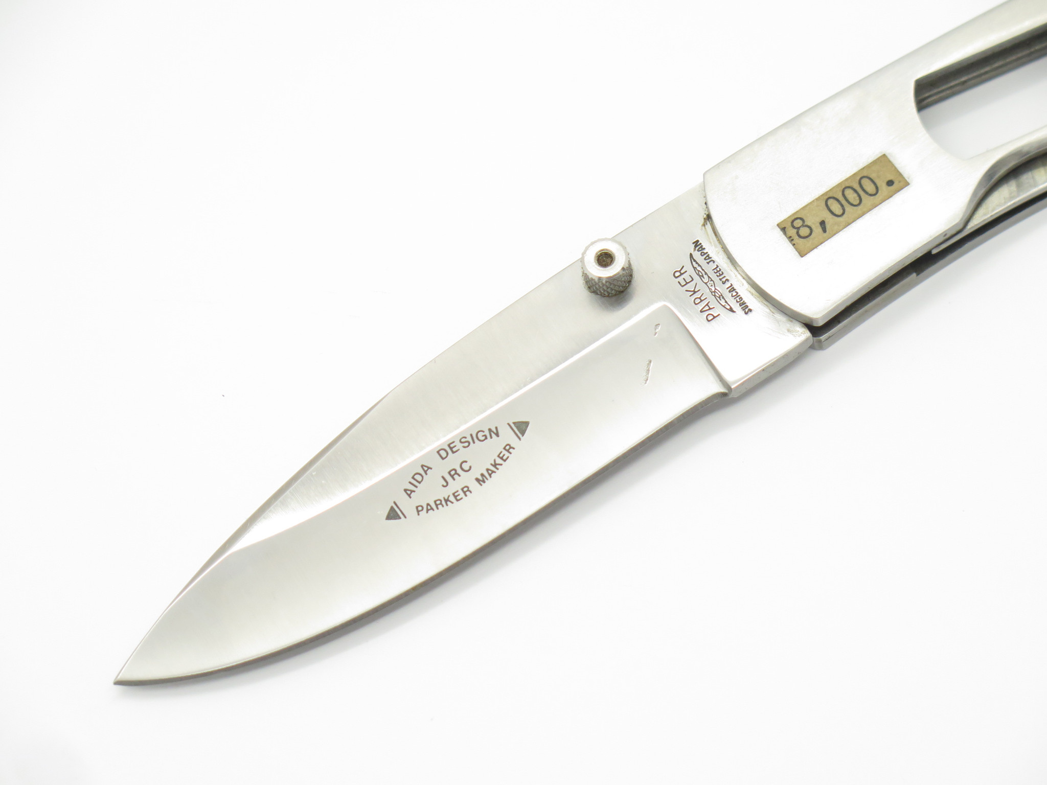 Vtg Parker Aida Design JRC Seki Japan Stainless Linerlock Folding